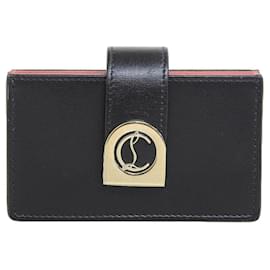 Christian Louboutin-Christian Louboutin Eliza Leather Card Case 1215010-Black