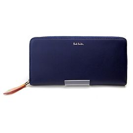 Cartera larga de cuero Paul Smith con bolsillo para monedas Azul