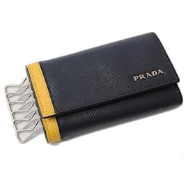 Prada-Prada Embossed Leather Key Case 2PG222-Blue
