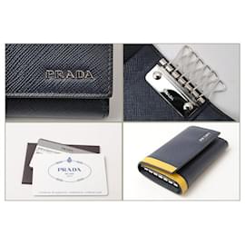 Prada-Prada Embossed Leather Key Case 2PG222-Blue