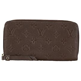 Louis Vuitton-Louis Vuitton Monogram Empreinte Zippy Wallet Long Wallet M60548-Brown