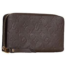 Louis Vuitton-Louis Vuitton Monogram Empreinte Zippy Wallet Long Wallet M60548-Brown