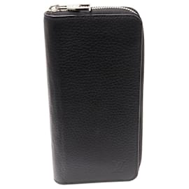 Louis Vuitton-Louis Vuitton Zippy Wallet Noir Taurillon Leather-Black