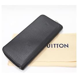 Louis Vuitton-Louis Vuitton Zippy Wallet Noir Taurillon Leather-Black