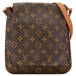 Louis Vuitton-Louis Vuitton Monogram Musette Salsa Short Shoulder Bag Brown PVC Leather-Brown