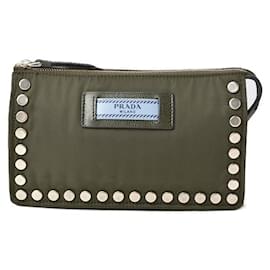 Prada-Prada Tessuto Cosmetic/Travel Pouch-Green