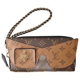 Louis Vuitton-Louis Vuitton Monogram Canvas Long Wallet Zippy Wallet Shady Cat's Eye M68796-Brown