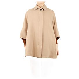 Chloé Camel wool-blend zipped jacket - size UK 10 Other