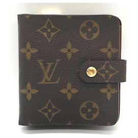 Louis Vuitton-Louis Vuitton Monogram Compact Zip Mini Wallet-Brown