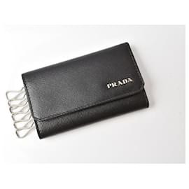 Prada-Prada Leather Key Case 2M0025-Black