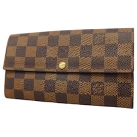 Louis Vuitton-Louis Vuitton Long Wallet Damier Portefeuille Sarah N61734 Ebene-Damier ebene