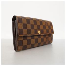 Louis Vuitton-Louis Vuitton Long Wallet Damier Portefeuille Sarah N61734 Ebene-Damier ebene