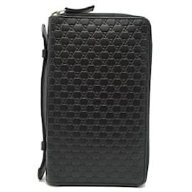 Gucci-Gucci Black Leather Long Wallet-Black
