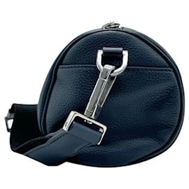 Christian Dior-Christian Dior Navy Leather Shoulder Bag-Navy blue