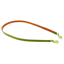 Hermès-Hermes Orange Leather Shoulder Strap-Orange