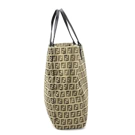 Fendi-Fendi Zucchino Handbag-Brown,Beige