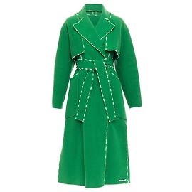 Sportmax Anniversary Collection Handmade Virgin Wool Cashmere Coat Green