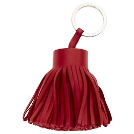 Hermès Hermes Milo Carmen Leather Single Tassel Keyring Bag Charm Red