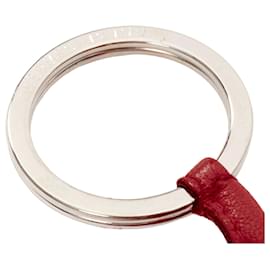 Hermès-Hermes Milo Carmen Leather Single Tassel Keyring Bag Charm-Red
