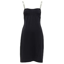Dolce & Gabbana-Dolce Gabbana Mare Logo Clear Pvc Strap Bustier Dress-Black