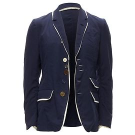 Undercover Untercover, aber schöner Blazer mit satinierter Knopfverzierung Blau Marineblau