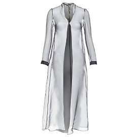 Cappotto lungo in seta trasparente Giorgio Armani Nero
