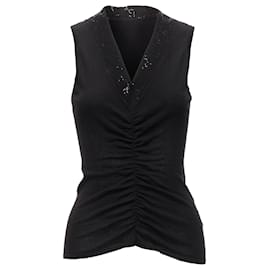 Gucci-Gucci tom ford cashmere blend rhinestone gg monogram vest-Black