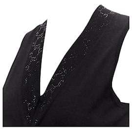 Gucci-Gucci tom ford cashmere blend rhinestone gg monogram vest-Black