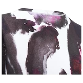 Alexander Mcqueen-Alexander McQueen logo watercolor print long sleeve crew sweater-White