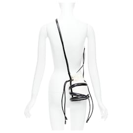 Alexander Mcqueen-Alexander McQueen soft curve am logo leather bucket bag-Black