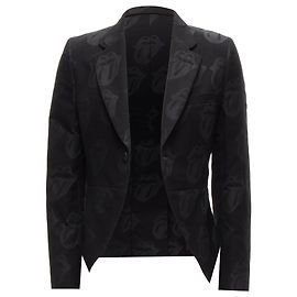 Comme Des Garcons Blazer de cauda de jacquard Rolling Stone da Comme des Garçons Homme Plus Preto