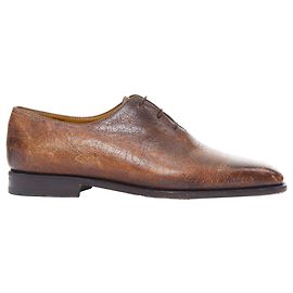 Scarpe brogue in pelle testurizzata Berluti con lacci fatte a mano Marrone