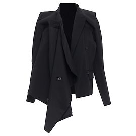 Abrigo Draped Deconstruido Maison Martin Margiela Negro