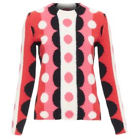 Valentino Garavani Valentino Pullover aus reiner Schurwolle mit Wellenmuster Rot