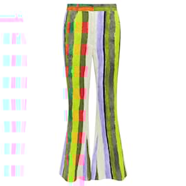 Dolce & Gabbana-Dolce Gabbana striped cotton brocade flared pants kitty spencer-Multiple colors
