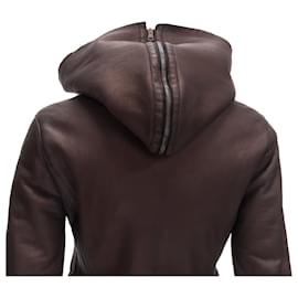 Gucci-Gucci Leather Aviator Bomber Jacket-Brown