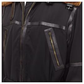 Jean Paul Gaultier-Jean Paul Gaultier Homme Faux Fur Aviator Flight Jacket-Black