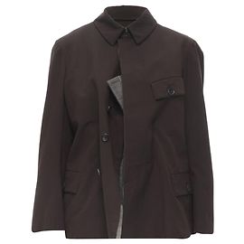 Comme Des Garcons Chaleco corsé de lana Comme des Garçons con blazer a juego Roja Burdeos