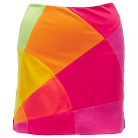 Gonna mini patchwork colorblock arcobaleno Moschino Cheap Chic Multicolore