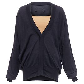 Maison Martin Margiela Maison Margiela Seidenmischung Geschichteter Dekonstruiert Pullover Schwarz