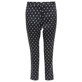 Giambattista Valli dot brocade tapered crop pants Black