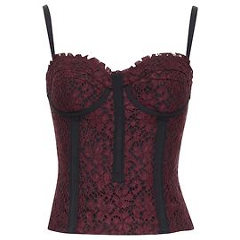 Dolce & Gabbana Corset bustier rigide en dentelle Dolce Gabbana Noir