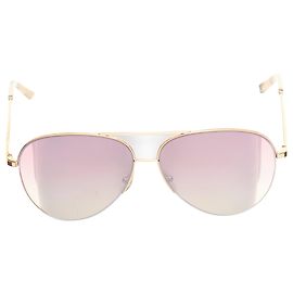 Victoria Beckham VBS90 C61 Gradient Gold Trim Handmade Aviators Pink
