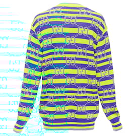 Gucci-Gucci gg monogram stripe cardigan-Green