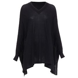 Maison Martin Margiela Maglione pullover batwing in seta e lino di Maison Margiela Grigio