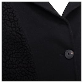 Dior-Dior cashmere teddy textured pocketed coat-Black
