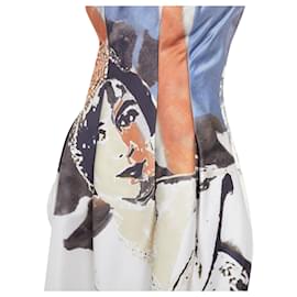 Alexander Mcqueen-Alexander Mcqueen God Save The Queen Elizabeth Strapless Dress-White,Cream