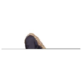 Alexander Mcqueen-Alexander Mcqueen Angels Demons Gold Bead Structural Dress-Black