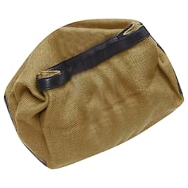 Autre Marque-Alexander Wang Adele Canvas Metal Corner Lunch Clutch Bag-Black