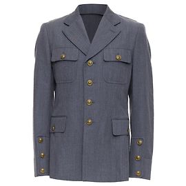 Comme Des Garcons Homme Plus Contrast Back Military Jacket Grey